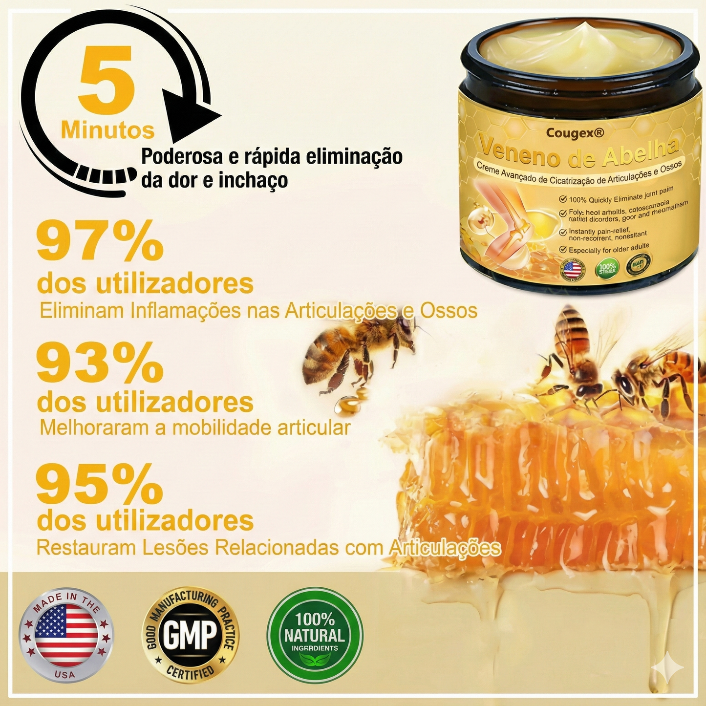 Cougex® Bee Venom Advanced Joint and Bone Healing Cream